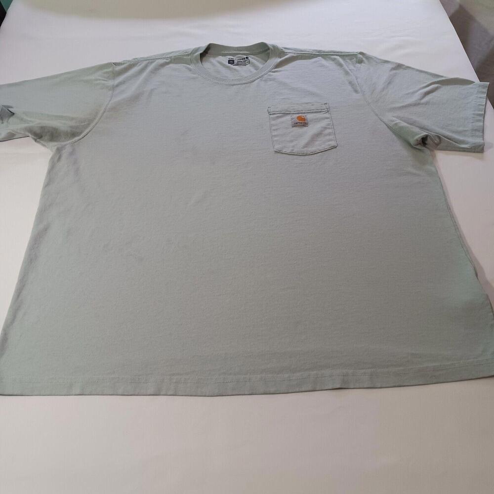 Carhartt Loose Men's Light Blue Crewneck Short Sleeve T-Shirt Size 2XL